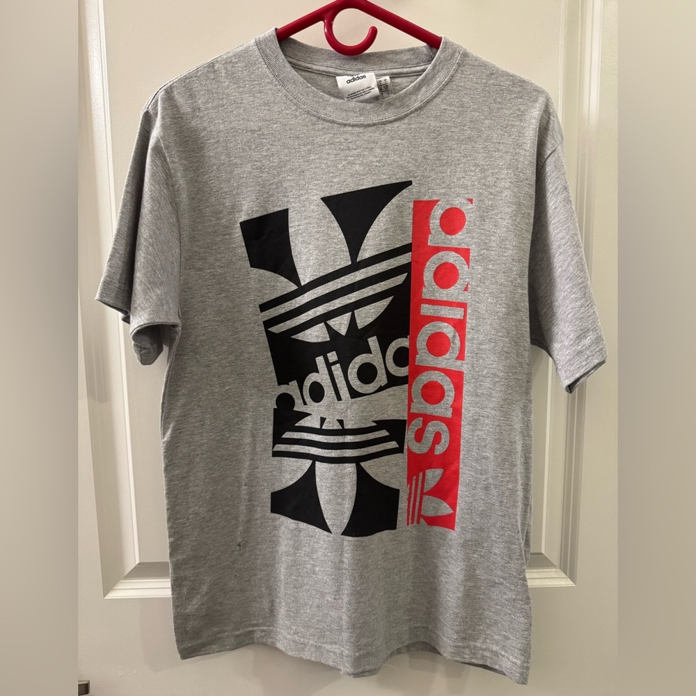 Adidas Heather Gray Tee with Logo